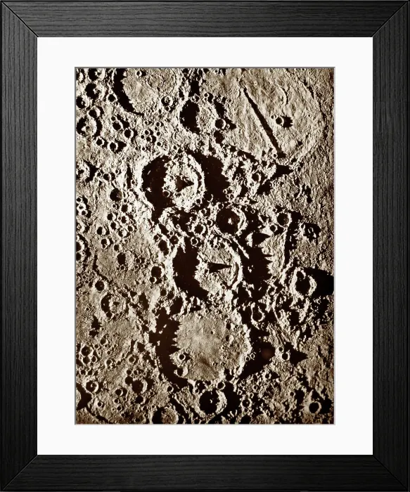 Framed Print : Nasmyth's model moon photograph, Ptolemy, Alphons, Arzachael Framed Print : Nasmyth's model moon photograph, Ptolemy, Alphons, Arzachael