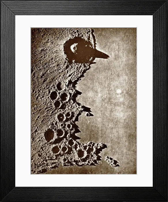 Framed Print : Nasmyth's model moon photograph, Vesuvius and Naples Framed Print : Nasmyth's model moon photograph, Vesuvius and Naples