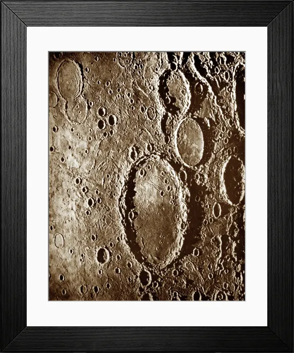 Framed Print : James Nasmyth's model moon photograph, Wargentin Framed Print : James Nasmyth's model moon photograph, Wargentin