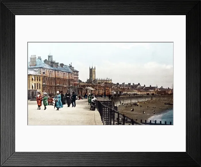 Framed Print : Penzance Promenade, Cornwall, Victorian period Framed Print : Penzance Promenade, Cornwall, Victorian period