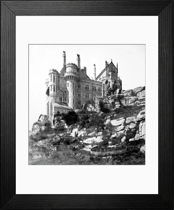 Framed Print : St. Michael's Mount, Cornwall, Victorian period Framed Print : St. Michael's Mount, Cornwall, Victorian period