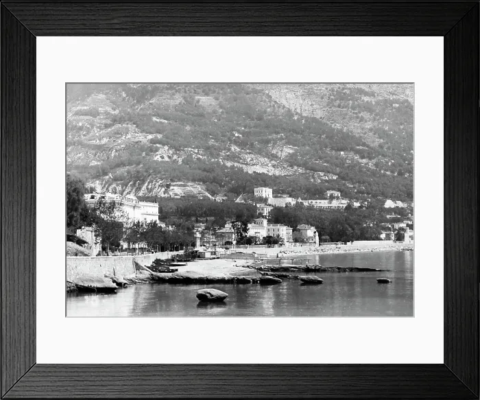 Framed Print : East Bay, Menton, France, Victorian period Framed Print : East Bay, Menton, France, Victorian period