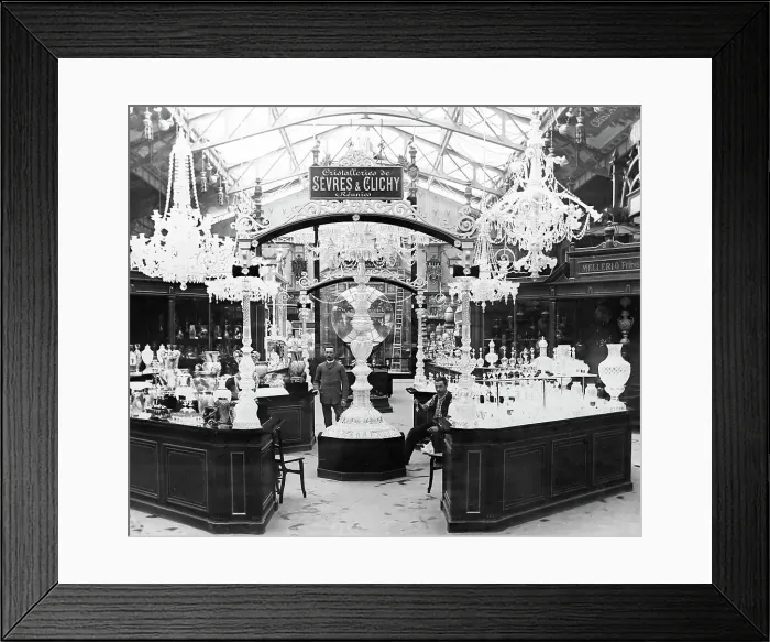 Framed Print : French Glass Exhibit, Exposition Universelle, Paris, 1889