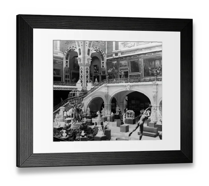 Framed Print : Fine Art Court, Exposition Universelle, Paris, 1889 Framed Print : Fine Art Court, Exposition Universelle, Paris, 1889