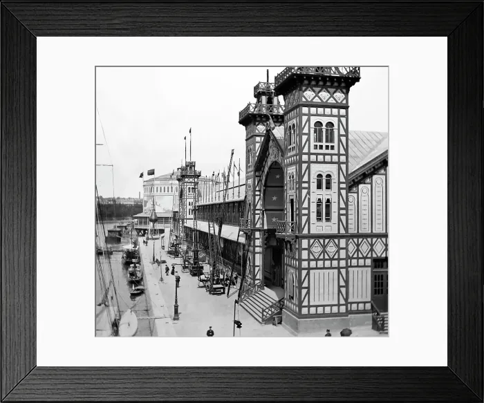 Framed Print : River frontage, Exposition Universelle, Paris, 1889 Framed Print : River frontage, Exposition Universelle, Paris, 1889