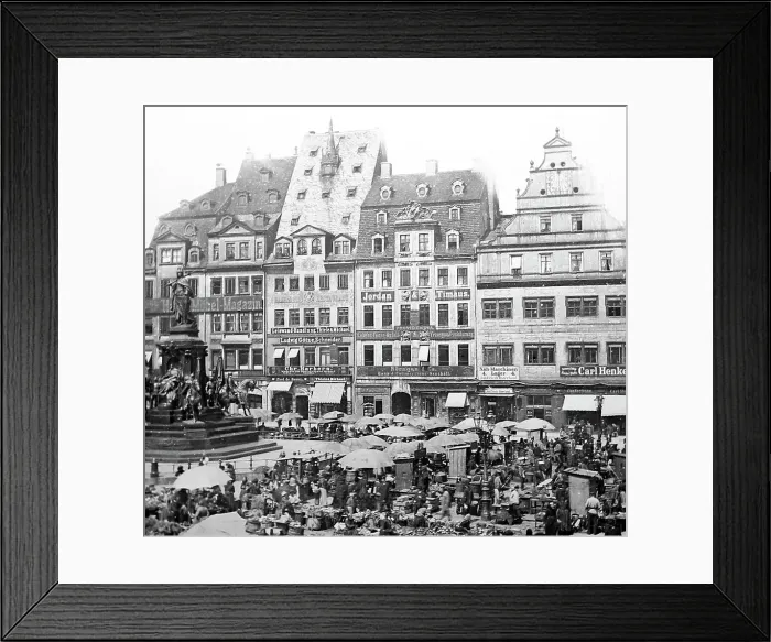 Framed Print : Market Place, Leipzig, Germany, Victorian period Framed Print : Market Place, Leipzig, Germany, Victorian period
