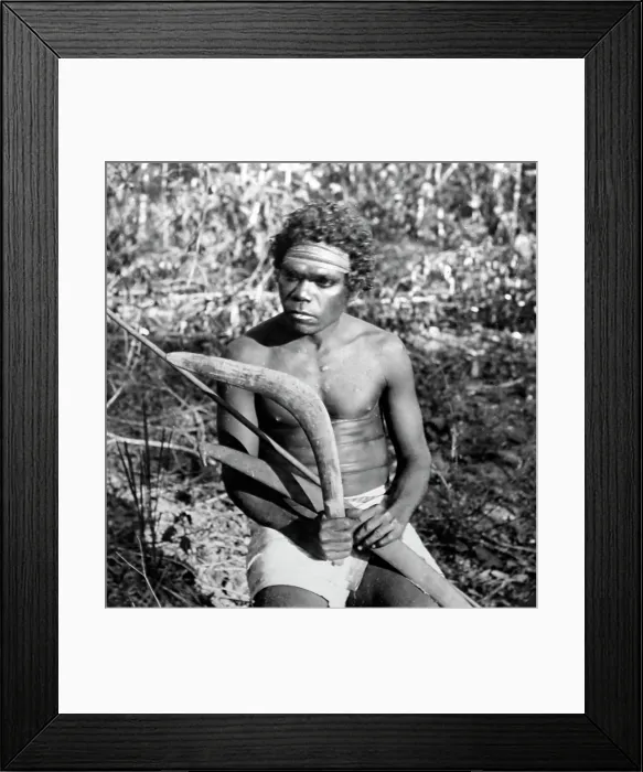 Framed Print : Aboriginal man, Australia, Victorian period Framed Print : Aboriginal man, Australia, Victorian period