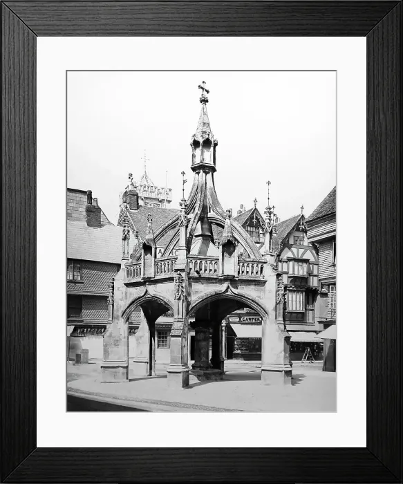 Framed Print : Poultry Cross, Salisbury, Victorian period Framed Print : Poultry Cross, Salisbury, Victorian period