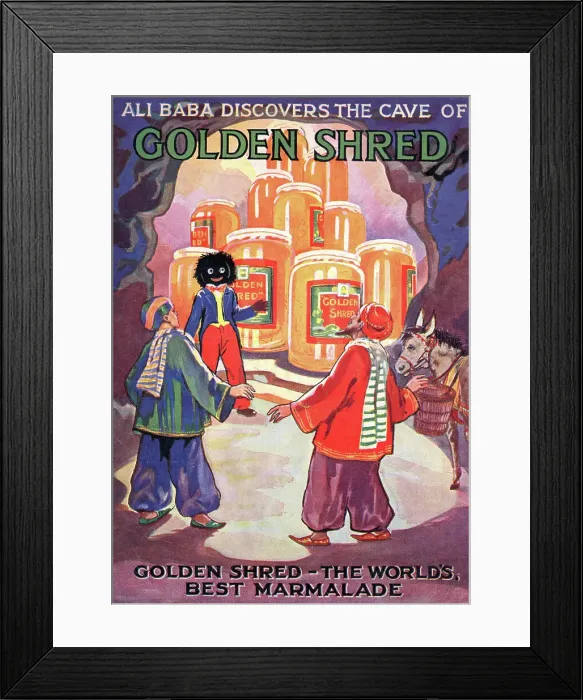 Framed Print : Advert, Ali Baba discovers the Cave of Golden Shred Framed Print : Advert, Ali Baba discovers the Cave of Golden Shred
