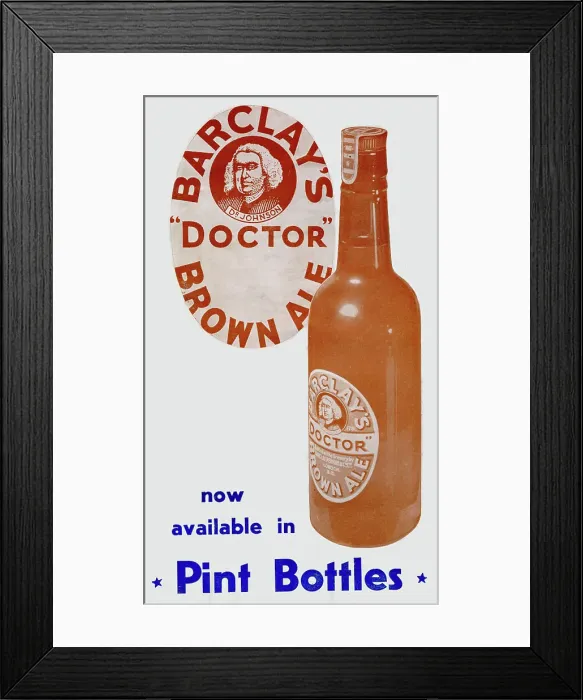 Framed Print : Advert, Barclay's Doctor Brown Ale Framed Print : Advert, Barclay's Doctor Brown Ale
