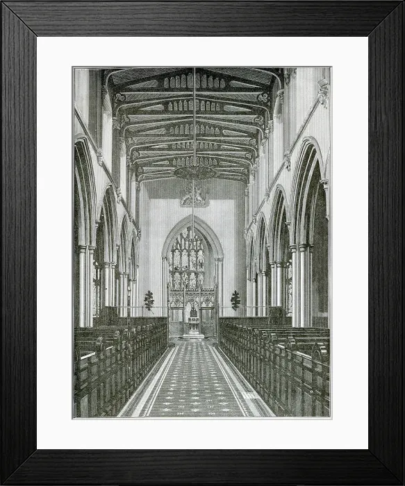 Framed Print : Interior of St Giles Church, Cripplegate, London Framed Print : Interior of St Giles Church, Cripplegate, London
