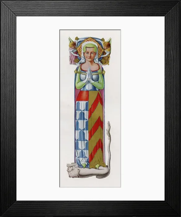 Framed Print : Monumental Brass - Margaret, Countess of Warwick Framed Print : Monumental Brass - Margaret, Countess of Warwick