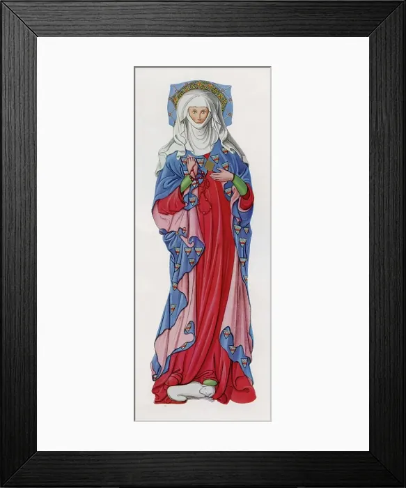 Framed Print : Monumental Brass of Medieval Lady Matilda Lady Foxley, Bray Framed Print : Monumental Brass of Medieval Lady Matilda Lady Foxley, Bray