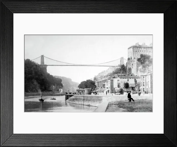 Framed Print : Clifton Suspension Bridge, Victorian period Framed Print : Clifton Suspension Bridge, Victorian period