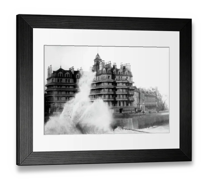 Framed Print : Queens Hotel, Eastbourne, Victorian period Framed Print : Queens Hotel, Eastbourne, Victorian period