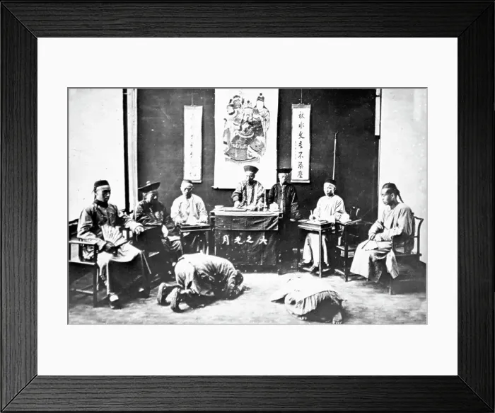 Framed Print : A Court of Justice, China, Victorian period Framed Print : A Court of Justice, China, Victorian period