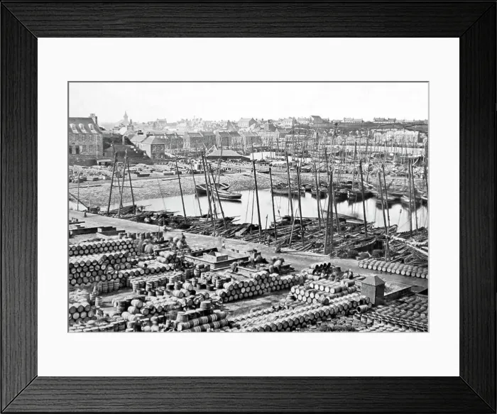 Framed Print : Wick Harbour, Scotland, Victorian period Framed Print : Wick Harbour, Scotland, Victorian period