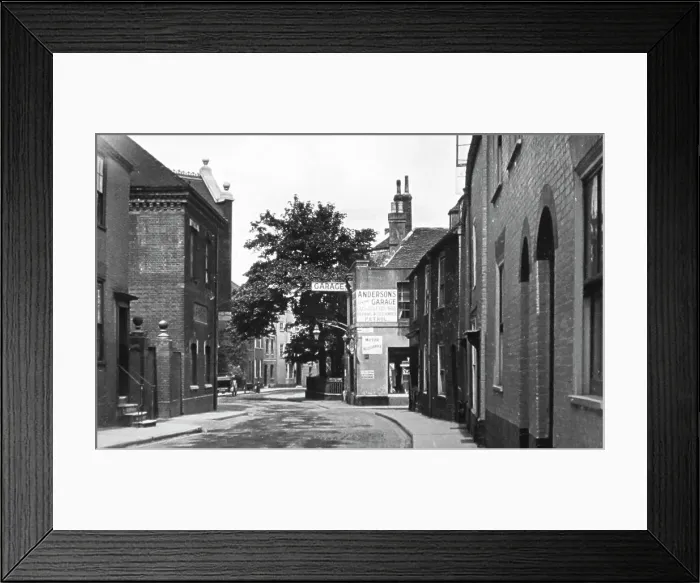 Framed Print : Andersons Garage, Canterbury, early 1900s Framed Print : Andersons Garage, Canterbury, early 1900s