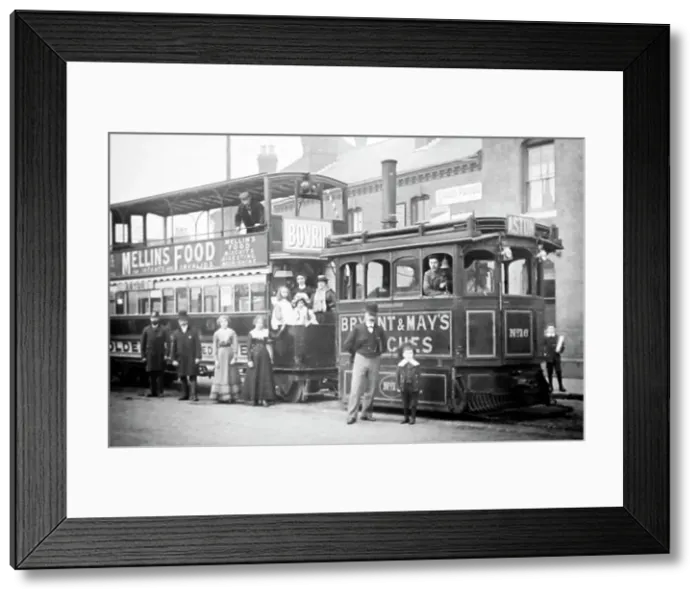 Framed Print : Steam tram, Aston, Birmingham, early 1900s Framed Print : Steam tram, Aston, Birmingham, early 1900s