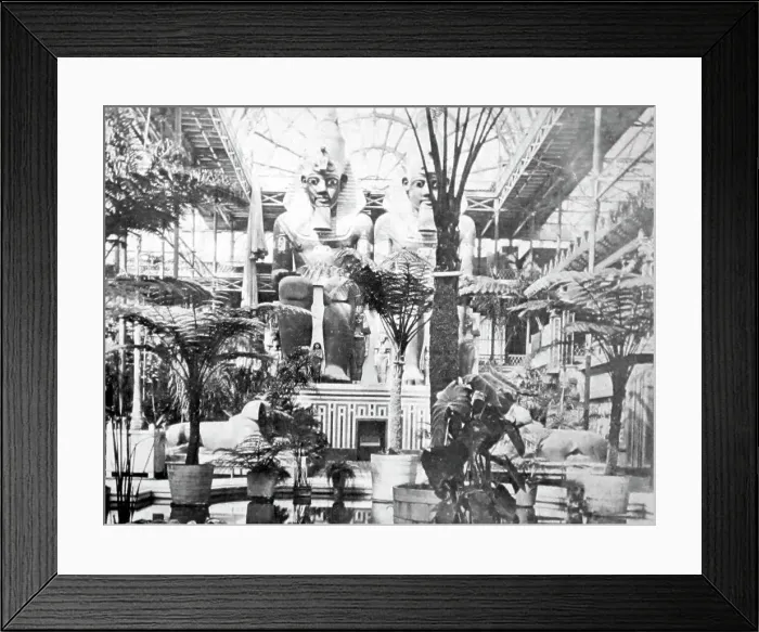 Framed Print : Egyptian statues, Great Exhibition, Crystal Palace, London Framed Print : Egyptian statues, Great Exhibition, Crystal Palace, London