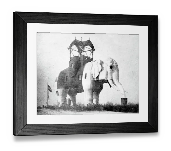 Framed Print : Lucy the Elephant, Atlantic City, USA, Victorian period Framed Print : Lucy the Elephant, Atlantic City, USA, Victorian period
