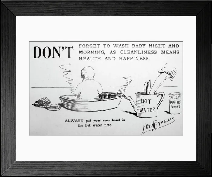 Framed Print : Advice for parents, early 1900s Framed Print : Advice for parents, early 1900s