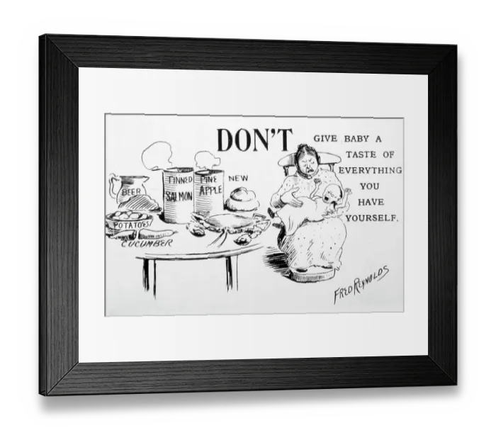 Framed Print : Advice for parents, early 1900s Framed Print : Advice for parents, early 1900s