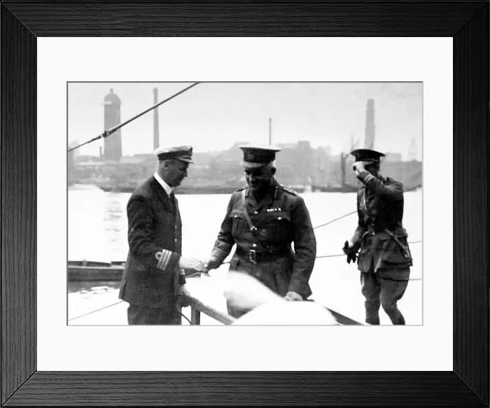 Framed Print : Sir Sam Hughes visiting a captured German U-Boat during WW1 Framed Print : Sir Sam Hughes visiting a captured German U-Boat during WW1