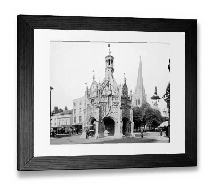 Framed Print : Chichester Cross and Cathdedral, Victorian period Framed Print : Chichester Cross and Cathdedral, Victorian period