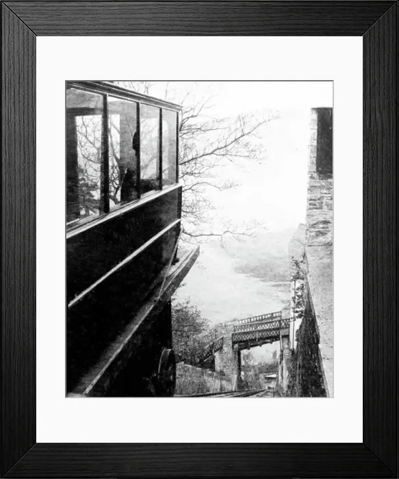 Framed Print : Lynton and Lynmouth Cliff Railway, Victorian period Framed Print : Lynton and Lynmouth Cliff Railway, Victorian period