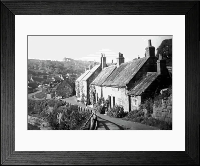 Framed Print : Sandsend near Whitby, Victorian period Framed Print : Sandsend near Whitby, Victorian period