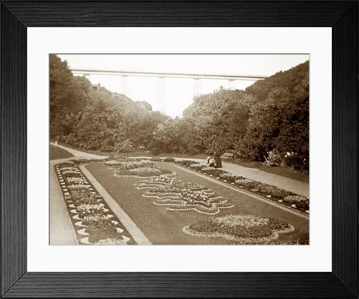 Framed Print : Valley Gardens, Saltburn, Victorian period Framed Print : Valley Gardens, Saltburn, Victorian period
