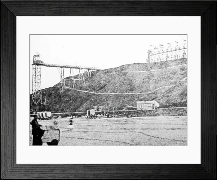 Framed Print : The Hoist, Saltburn, Victorian period Framed Print : The Hoist, Saltburn, Victorian period
