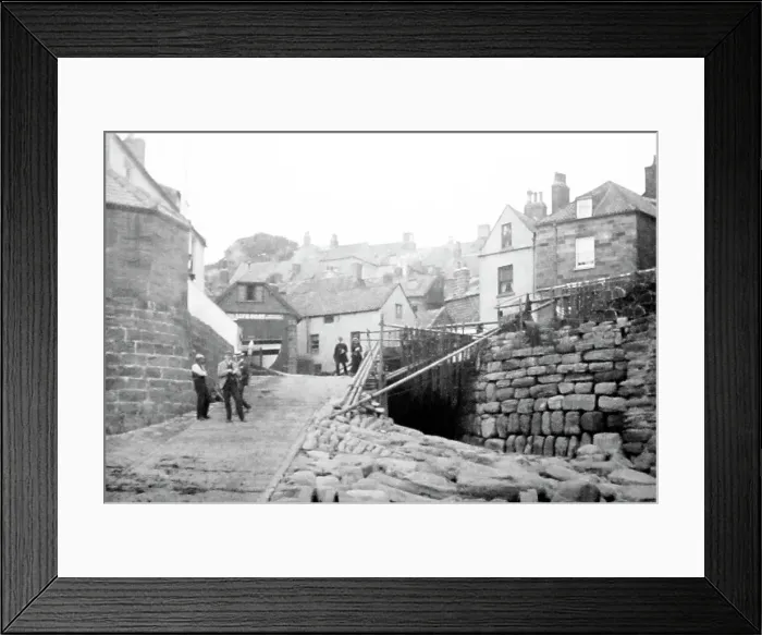 Framed Print : Robin Hood's Bay, Yorkshire, Victorian period Framed Print : Robin Hood's Bay, Yorkshire, Victorian period