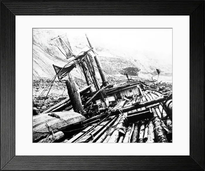 Framed Print : Wreck of the Athalie, Whitby, Victorian period Framed Print : Wreck of the Athalie, Whitby, Victorian period