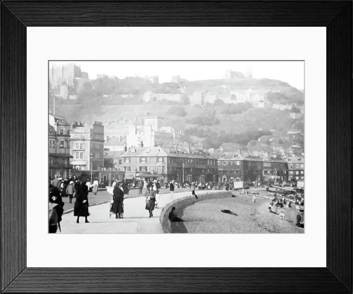 Framed Print : Dover Promenade, Victorian period Framed Print : Dover Promenade, Victorian period