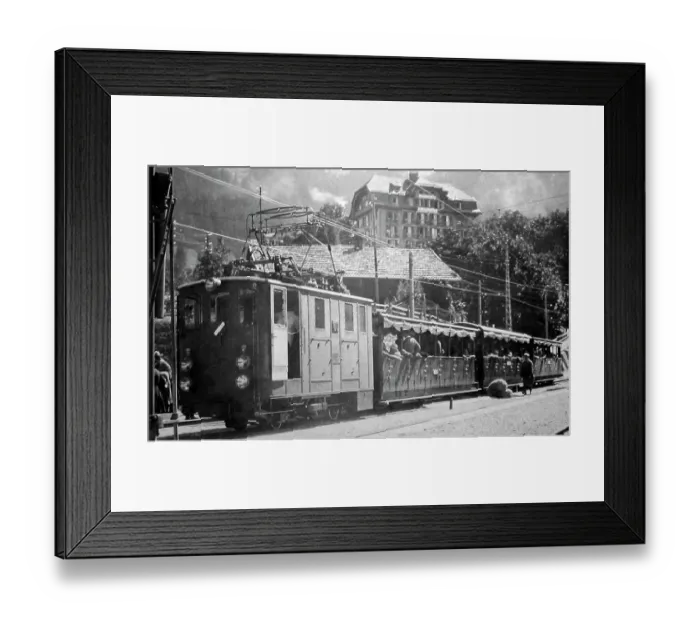 Framed Print : Wengen Railway, Switzerland in 1923 Framed Print : Wengen Railway, Switzerland in 1923
