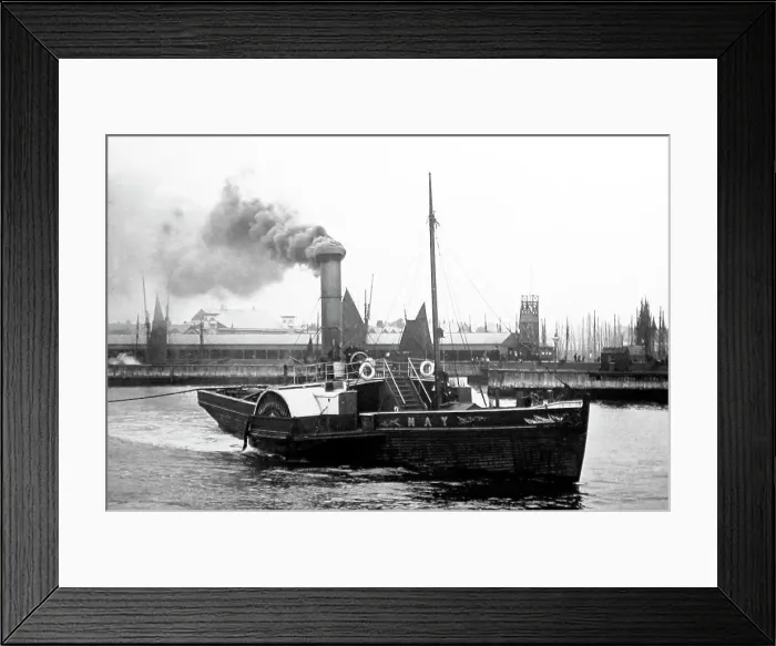 Framed Print : Tugboat May, Lowestoft, Victorian period Framed Print : Tugboat May, Lowestoft, Victorian period