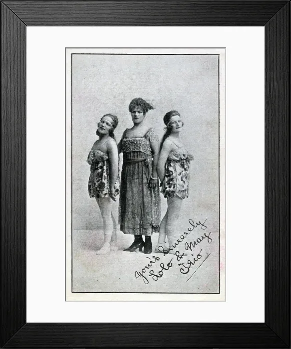 Framed Print : UK Entertainment - The Lolo & May Trio Framed Print : UK Entertainment - The Lolo & May Trio