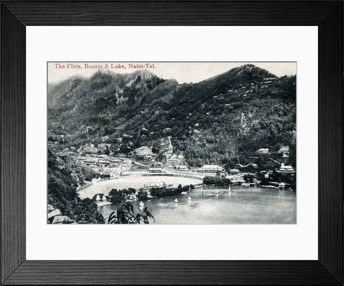 Framed Print : The Flatts, Bazaar and Lake, Nainital District, India Framed Print : The Flatts, Bazaar and Lake, Nainital District, India