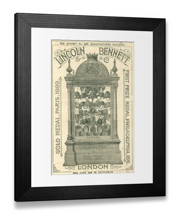 Framed Print : Lincoln Bennet Advertisement Framed Print : Lincoln Bennet Advertisement