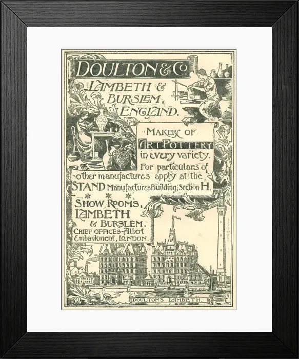 Framed Print : Doulton & Co Advertisement Framed Print : Doulton & Co Advertisement