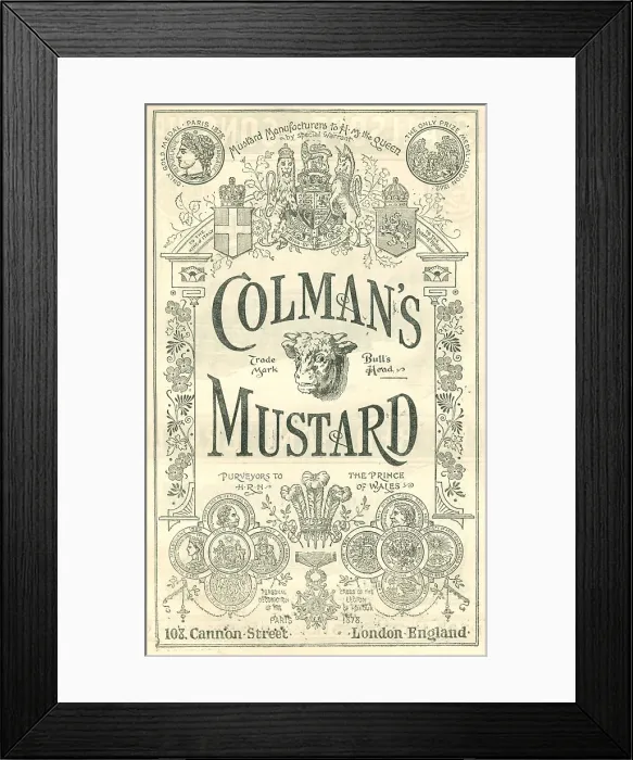 Framed Print : Colman's Mustard Advertisement Framed Print : Colman's Mustard Advertisement