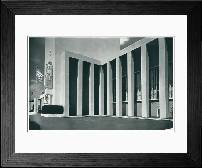 Framed Print : New York World's Fair Federal Building Terrace Framed Print : New York World's Fair Federal Building Terrace