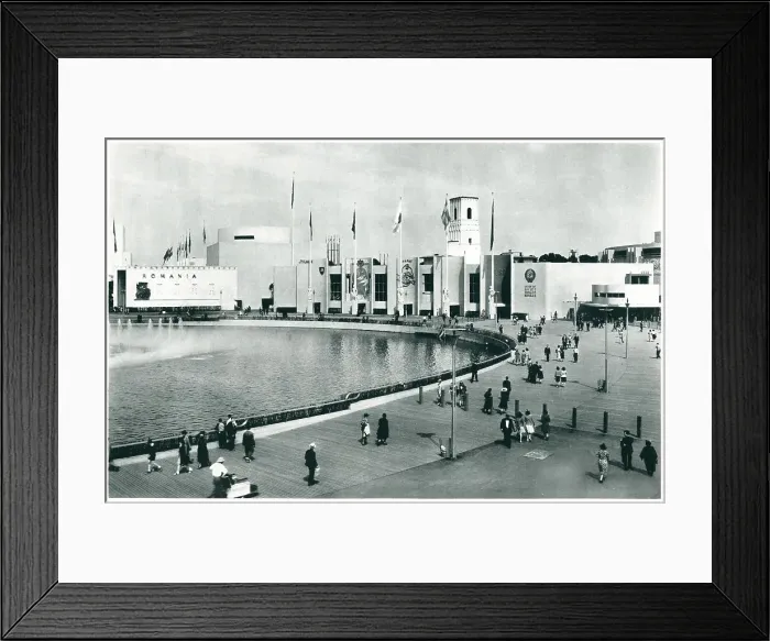 Framed Print : New York World's Fair, Lagoon Of Nations Framed Print : New York World's Fair, Lagoon Of Nations