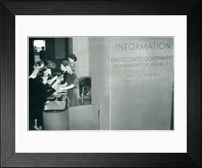 Framed Print : New York World's Fair, Information Booth Framed Print : New York World's Fair, Information Booth