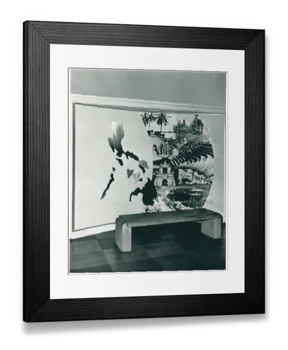Framed Print : New York World's Fair, Territories Exhibit Panel Framed Print : New York World's Fair, Territories Exhibit Panel