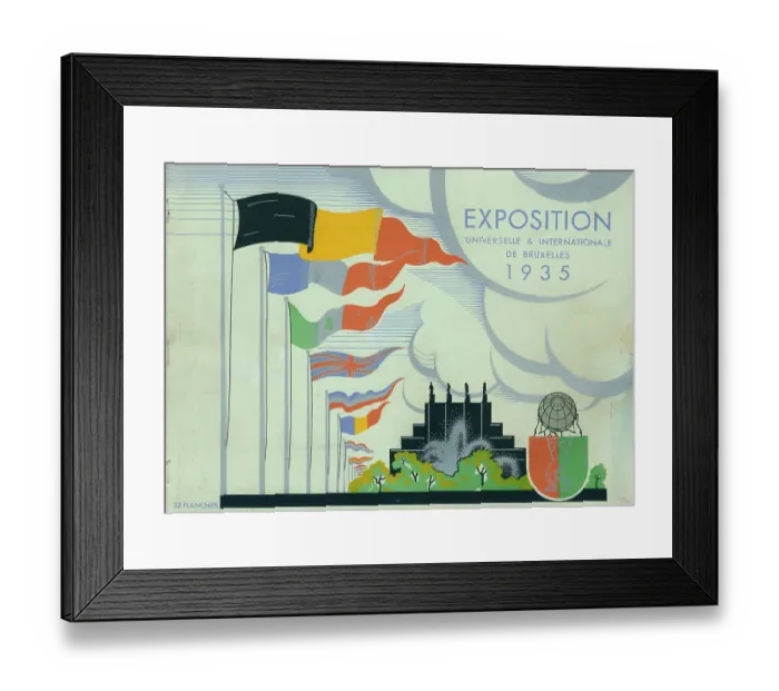 Framed Print : Brussels International Exposition Of 1935