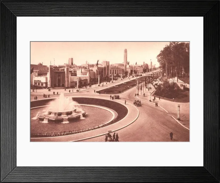 Framed Print : Brussels Expo 1935, Centenary Avenue Framed Print : Brussels Expo 1935, Centenary Avenue