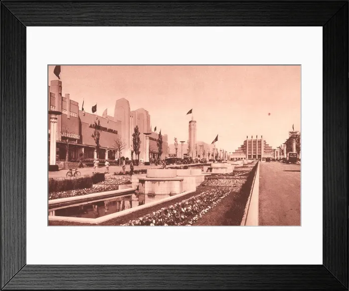 Framed Print : Brussels Expo 1935, Centenary Avenue Framed Print : Brussels Expo 1935, Centenary Avenue